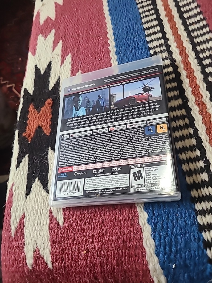 PS3 Grand Theft Auto V 5 (PlayStation 3) Complete 710425471254| eBay