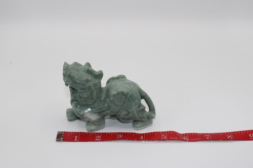 Handgeschnitzte chinesische natürliche grüne Hetian-Jade-Statue - Drache - Bild 2 von 10