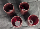 4 Ruby Red Juice Glasses Mid Century Modern Replacement Pieces — photo 2
