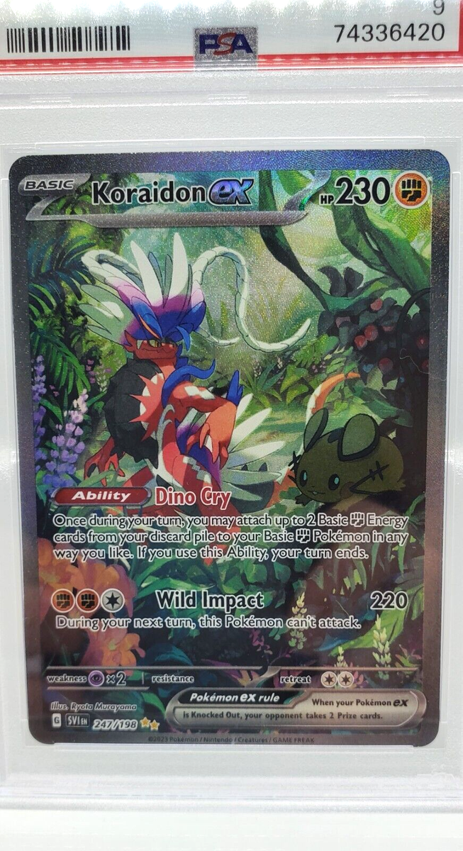 PSA 9 Mint -- Pokemon - Koraidon ex - 247/198 - Scarlet