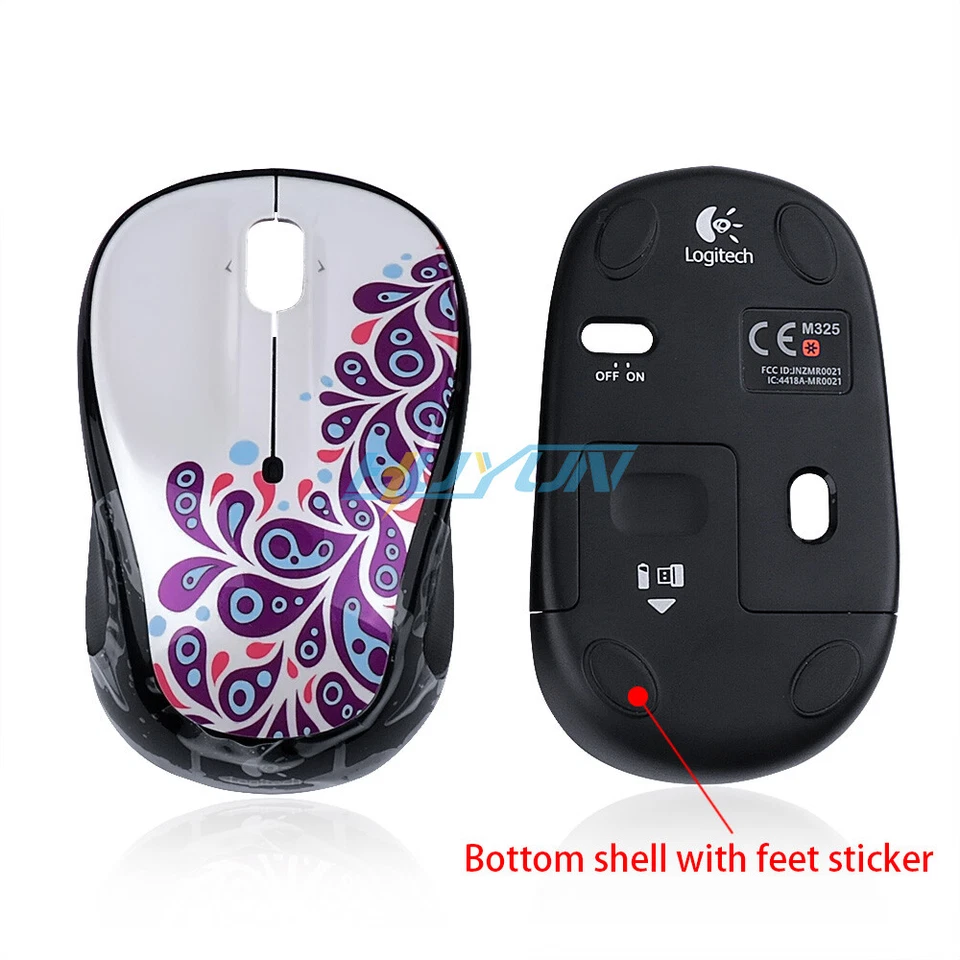 Replacement Mouse Shell Case Cover Parts for Logitech M325 M325C Wireless Mouse - Image 3 of 4