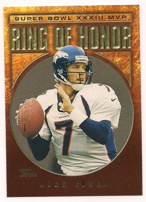 Football Hall Denver Broncos Ring Of Fame John Elway #7 Denver