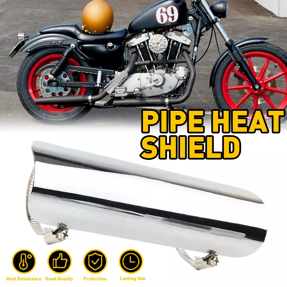 Universal motorcycle heat shield outlet
