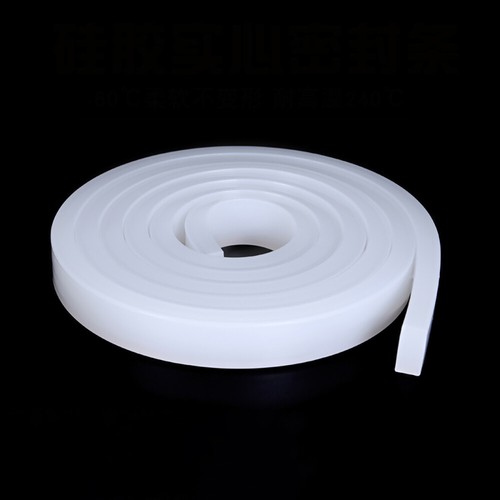 Solid Silicone Rubber Strip Waterproof Heat Resistant Sealing Square Strip White - Picture 2 of 8