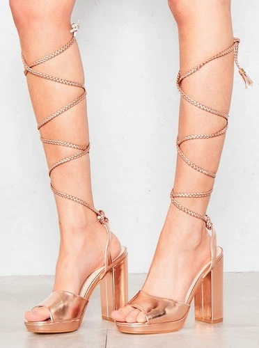 Gold heels shop that wrap around