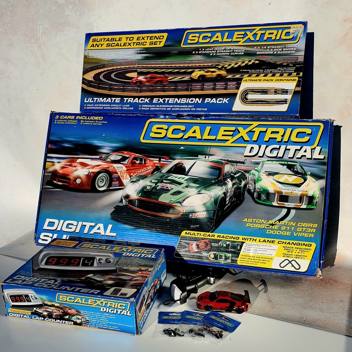 Scalextric sets, including Digital Super GT, Ultimate track