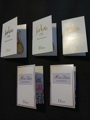 5x Miss Dior and J'adore L'Or De Parfum Sample Sprays 0.03 oz/1 mL New Bundle