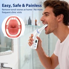 Electric Visible Tonsil Stone Remover 3 Suction Levels LED Light Vacuum Cleaner