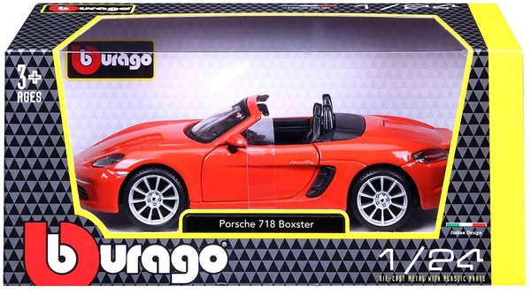 Bburago Porsche 718 Boxster Orange 1:24 Modell 0879-image