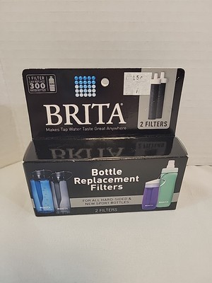 New In Box Brita Hard Sided Sport Water Bottle Replacement Filters 2 Pack