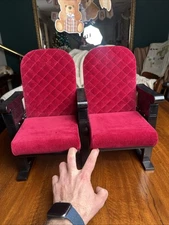 American Girl  18” Doll Cinema Movie Theater Seats Red Velvet Retired