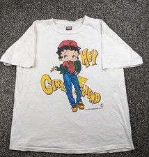 Vintage 1992 Betty Boop T-Shirt Girlfriend Tultex Cotton Mens XL USA Made