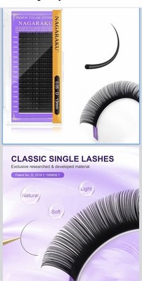 Lot Of 8 NAGARAKU Lash Trays .05 D-Curl Size 8-15 Eyelash Extensions Cassettes