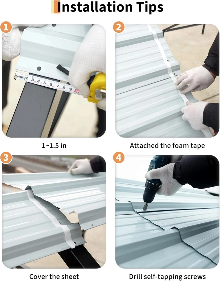 Cochera de acero de alta resistencia 13'x16'x11' - Protección para todo tipo de clima para vehículos Foto 4 de 4