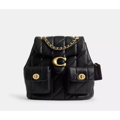 Coach Black Backpack with Gold Chain NWT Bundle Coach Taylor Backpack Denim Black CDC49 & CR466  main image 4