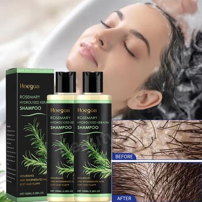 2 Pack Organic Rosemary Hair Growth Shampoo for Women and Men-Natural Thickening