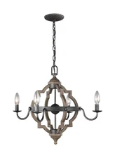 Sea Gull Lighting 3124904-846 Socorro Four Light Chandelier, Stardust Finish