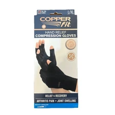 Copper Fit CFHRLXL111318 Hand Relief Compression Gloves - Large/Extra Large