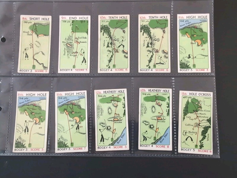 1934 Churchman Can You Beat The Bogey At St Andrews Golf  Cards 10 Cards.