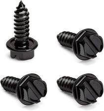 Black License Plate Screws,Rustproof Black License Plate Screws for 4 PCS