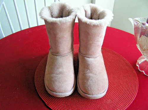 NUOVI UGG 1017394K BAILEY BOW ll LINEA DONNA STIVALI IN CAMOSCIO ROSA TAGLIA 6