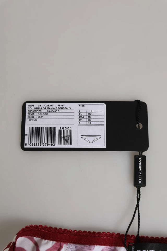 DOLCE & GABBANA Ropa Interior Burdeos DG Logo Slip Bottom Brief IT5 / XL RRP 120usd Foto 4 de 4
