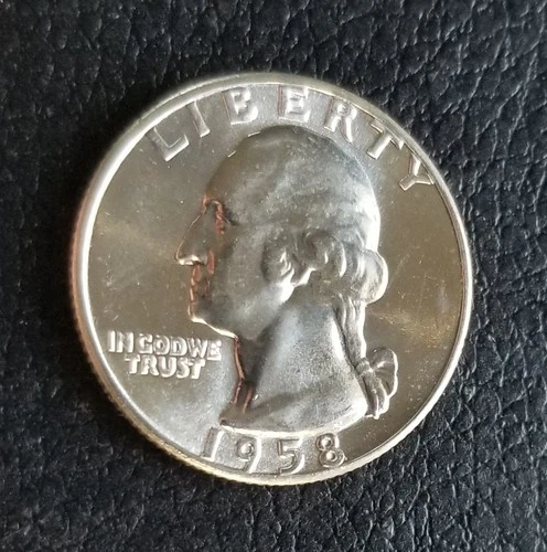 1958-P 25c Washington Quarter 90% Silver BU Uncirculated☆In Capsule☆#520
