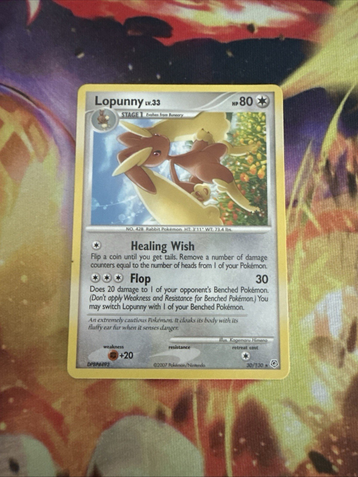Pokemon Card Lopunny Rare Card 30/130 Diamond & Pearl Base Set