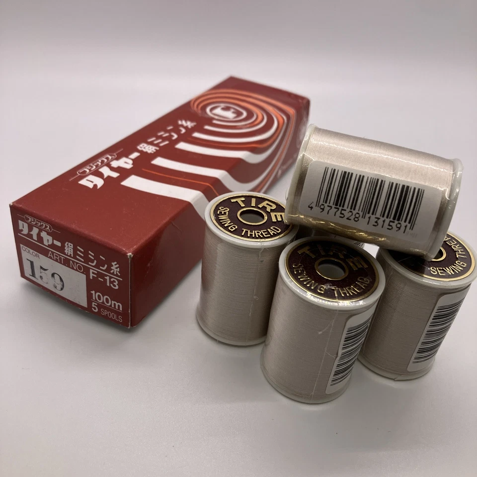 Japanese 100% Silk Thread Sewing 5-Pack Sealed Spools Fujix Ltd Tire Lot - Image 2 of 4