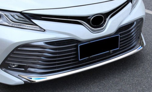 Chrome Steel Front Bumper Bottom Protector Strip 1PCS For Toyota Camry 2018-2020 - Picture 3 of 4