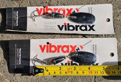 2x Vibrax - Barsch Forelle Lachs Spinner Neu.