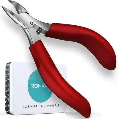 RONAVO Podiatrist Toenail Clippers, Professional Thick & Ingrown Toe Nail Clippers...