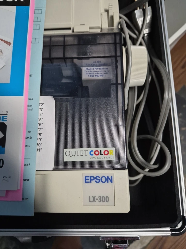 Vintage Epson Lx 300 Quiet Color Printer - Image 2 of 4