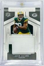 2024 National Treasures #FF-JJS Josh Jacobs 15/25 Framed Fabric Holo Silver Mem