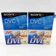 Sony JVC DVC 60 Minutes Lot 4 Blank Tapes