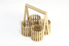 4 Milk Bottle Crate Caddy For Classic Glass Pint Bottle Holder Doorstep Crate