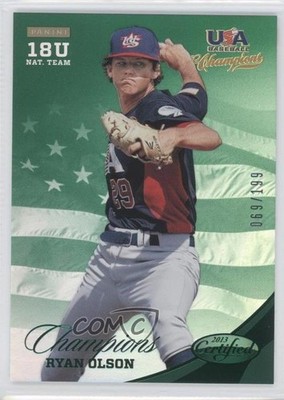 2013 USA Baseball Champions Certified National Team Mirror Green Ryan Olson 0a7