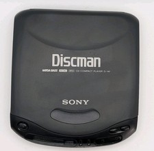 Sony Discman Mega Bass AVLS CD Compact Player D-141 Black Works 