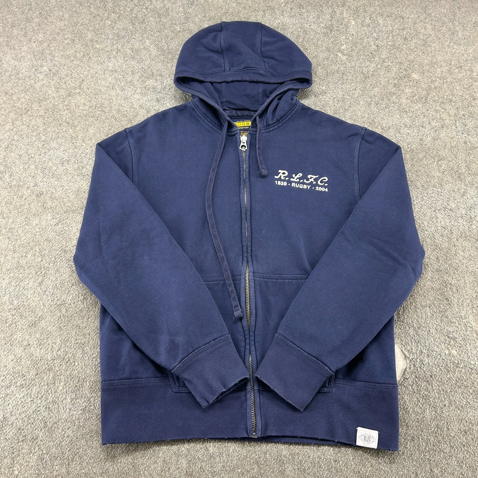 VINTAGE Polo Ralph Lauren Hoodie Men L Blue Navy Full Zip RLFC Cotton Rugby 90s
Opens in a new windo