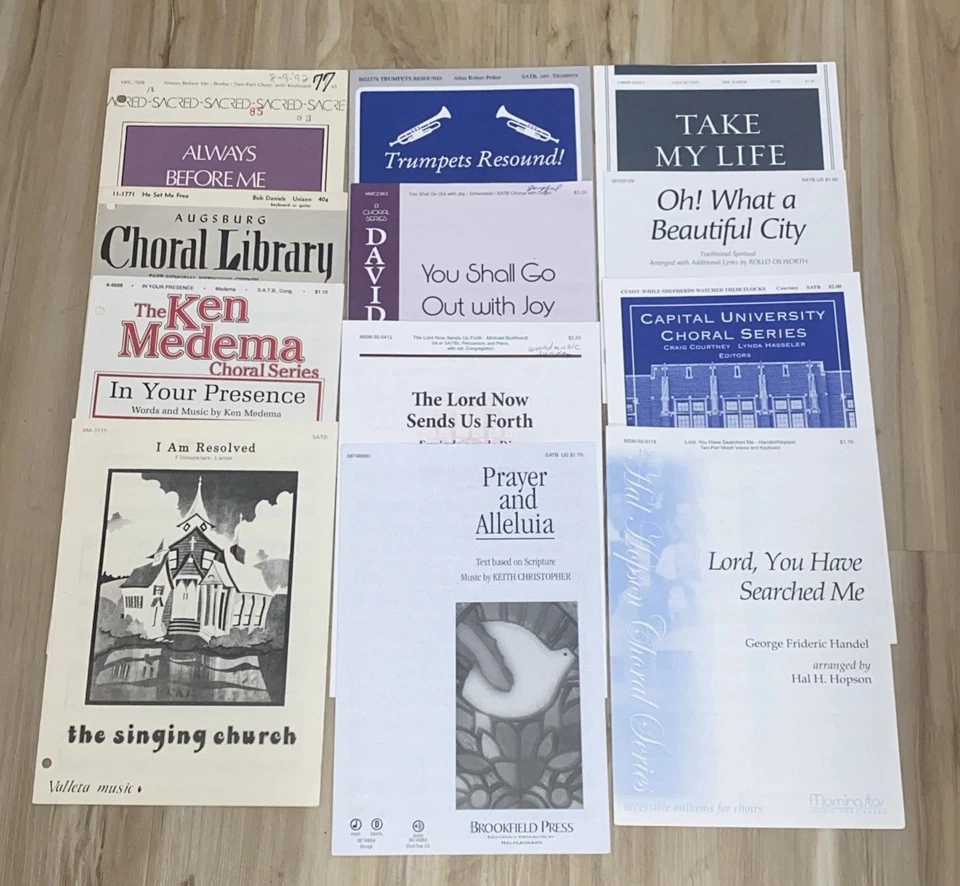 LOT OF 32 Pieces Southern Gospel Sheet Choir Piano Music Hymns Church Songs - Image 2 of 4