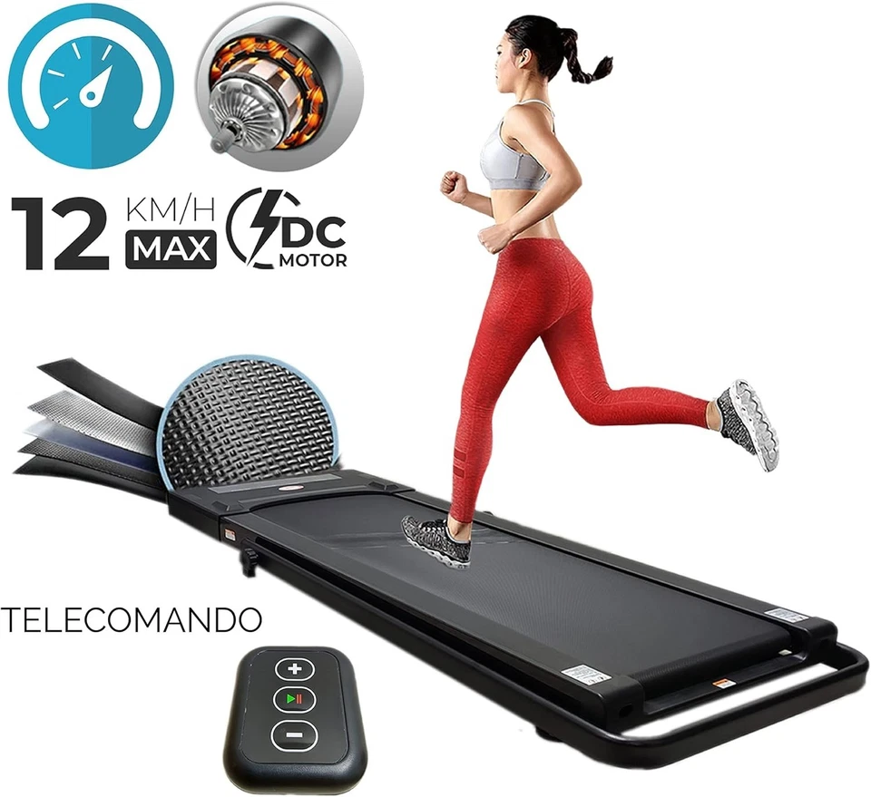 FFitness Tapis Roulant Camminatore Slim 12 KH/h 2.5 HP Fitness Elettrico - Immagine 2 di 4