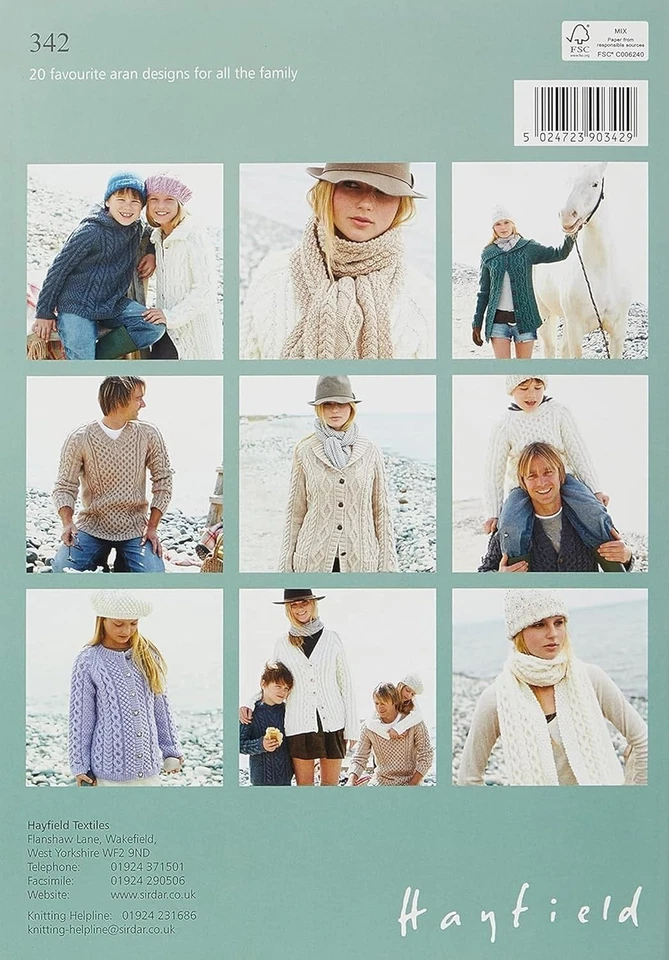 New Hayfield 20 Designs Knitting Pattern Book Favourite Aran Knits 342 - Image 3 of 3