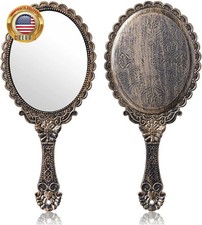 2Pcs Vintage Handheld Mirror,Decorative Mirrors for Face Makeup Cosmetic Mirro