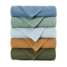 Muslin Receiving Blankets, Neutral Blanket Swaddling for Newborn Boys and Gir...