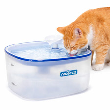 Nobleza Fontanella Automatica Per Cani Gatti Trasparente Blu Filtro 4 Strati 2.5