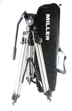 Miller 20 Series II Fluid Head w/ 2 Stage Aluminum Tripod, Spreader  Case