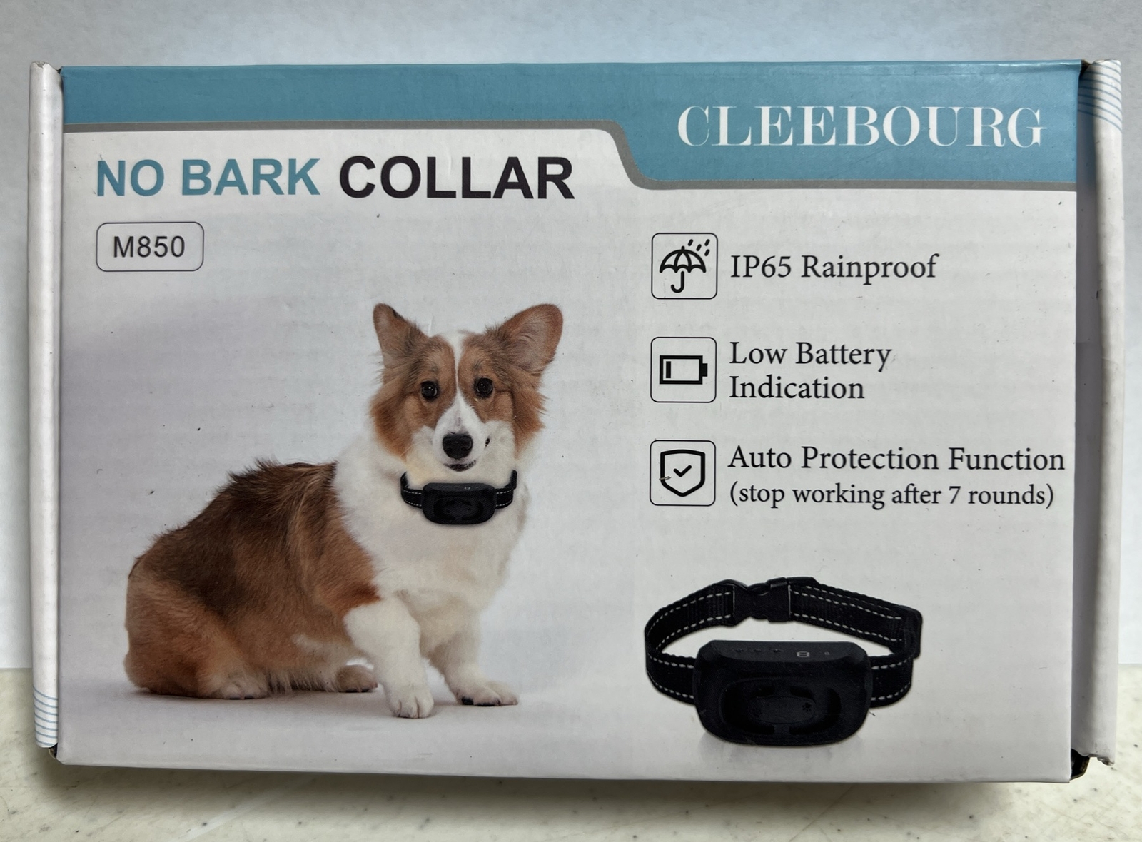 Cleebourg No Bark Dog Collar M850 Waterproof and adjustable up to 27