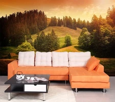 3D Hillside Trees G5058 Wallpaper Wall Murals Removable Self-adhesive Honey