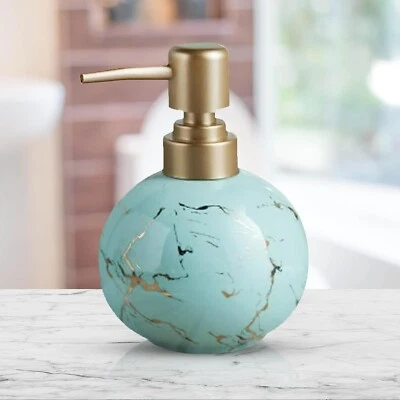 Better home Distributeur De Savon Liquide En Céramique Bleu Clair 300 ml - Photo 1/4