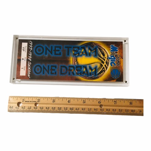 1997-1998 NBA PLAYOFFS ORLANDO MAGIC COMMEMORATIVE TICKET IN PLEXI PLASTIC CASE - Picture 5 of 5